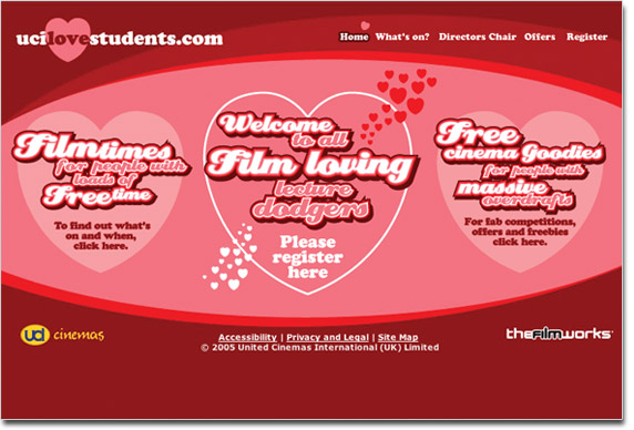 UCI love Students homepage